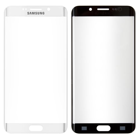 Скло корпуса для Samsung G928 Galaxy S6 EDGE Plus, біле