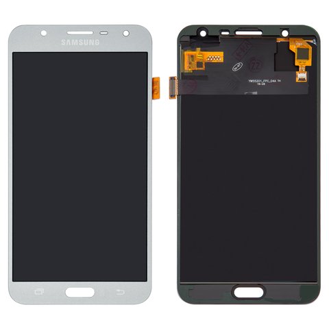 Дисплей для Samsung J701 Galaxy J7 Neo, сріблястий, з регулюванням яскравості, Best copy, без рамки, Сopy, TFT 
