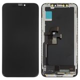 Дисплей для iPhone X, чорний, з рамкою, Original (PRC), Self-welded OEM
