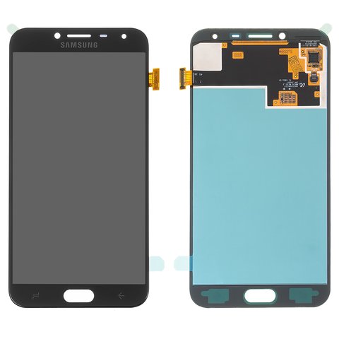 Дисплей для Samsung J400 Galaxy J4 2018 , чорний, без рамки, Оригінал переклеєне скло 