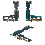 Шлейф для iPhone 7 Plus, конектора навушників, конектора зарядки, чорний, Copy