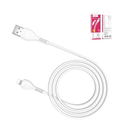 USB кабель Hoco X37, USB тип A, Lightning, 100 см, 2,4 А, білий, #6931474710499