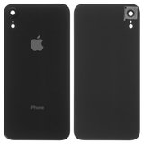 Задня панель корпуса для iPhone XR, чорна, із склом камери, small hole