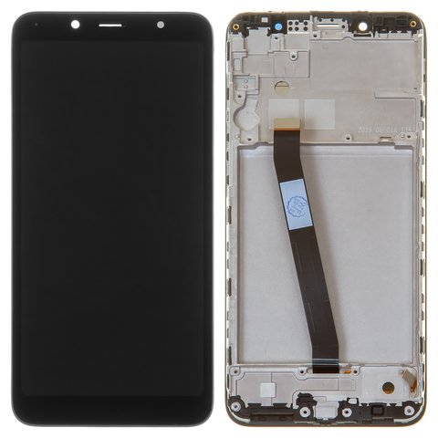 Дисплей для Xiaomi Redmi 7A, чорний, з рамкою, Оригінал переклеєне скло , MZB7995IN, M1903C3EG, M1903C3EH, M1903C3EI