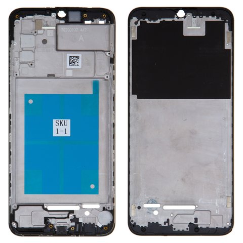 Средняя часть корпуса для Samsung A025G Galaxy A02s, черная, рамка крепления дисплея, 163x72,5 mm 