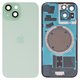 Задняя панель корпуса для iPhone 15, зеленая, со стеклом камеры, small hole