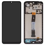 Дисплей для Xiaomi Redmi 12C, чорний, з рамкою, High Copy