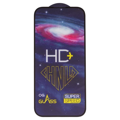 Захисне скло HD+ для Apple iPhone 17, 0,33 мм 9H, сумісне з чохлом, Full Glue, чорний