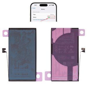 Аккумулятор для iPhone 13, Li ion, 3,84 B, 3227 мАч, без ошибки, A2655 , genuine IC