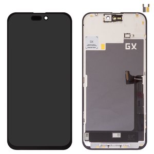 Дисплей для iPhone 15 Pro Max, черный, с рамкой, Copy, TFT , GX In Cell