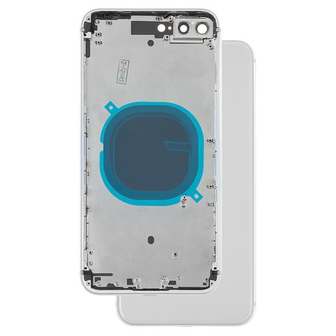 Carcasa puede usarse con iPhone 8 Plus, blanco, con botones laterales,  con sujetador de tarjeta SIM