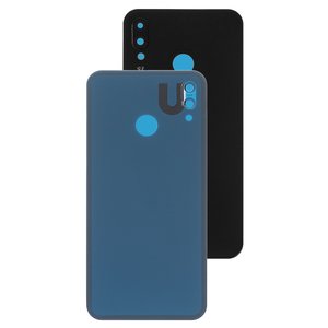 Panel trasero de carcasa puede usarse con Huawei P20 Lite, negra, con vidrio de cámara