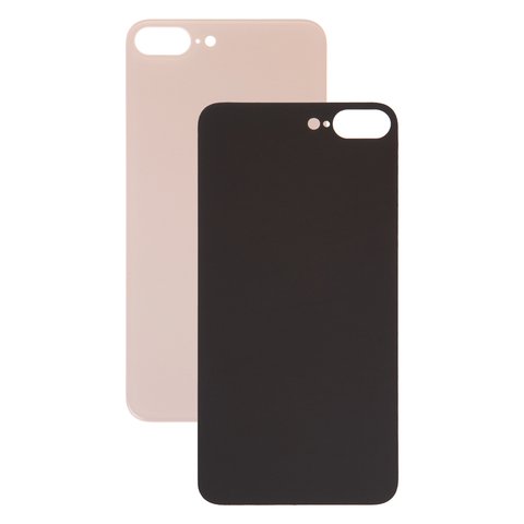 Housing Back Cover compatible with iPhone 8 Plus, golden, no need to remove the camera glass, big hole 