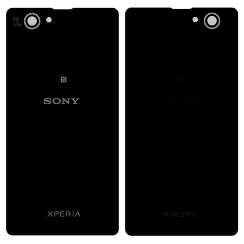 Housing Back Cover compatible with Sony D5503 Xperia Z1 Compact Mini, black 