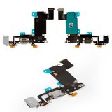 Cable flex puede usarse con iPhone 6S Plus, del conector de carga, del conector de auriculares, gris, con micrófono, con componentes