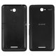 Housing Back Cover compatible with Sony E2104 Xperia E4, E2105 Xperia E4, E2115 Xperia E4, E2124 Xperia E4, (black, plastic)
