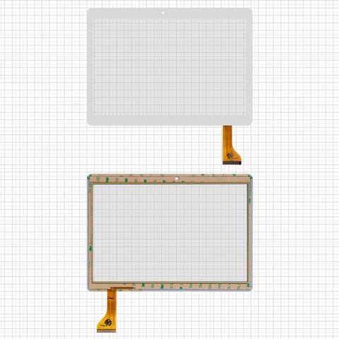 Сенсорный экран для China Tablet PC 9,6"; Nomi C09600 Stella 9,6” 3G, белый, тип 1, 222 мм, 50 pin, 156 мм, 9,6 ", #MF 808 096F FPC MF 883 096F FPC MJK 0419 FPC MK096 419