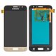 LCD compatible with Samsung J120 Galaxy J1 (2016), (golden, without frame, High Copy, (OLED))