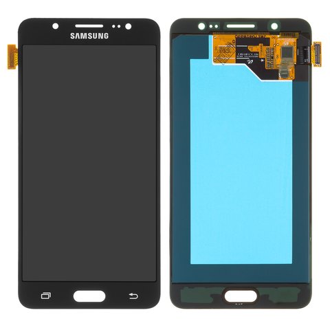 LCD compatible with Samsung J510 Galaxy J5 2016 , black, without frame, original change glass 