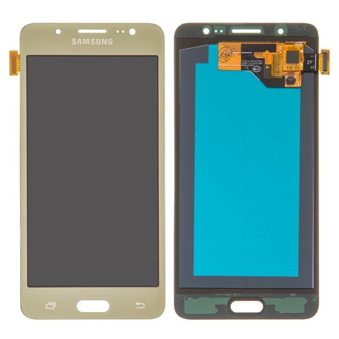 LCD compatible with Samsung J510 Galaxy J5 2016 , golden, without frame, High Copy, with wide edge, OLED  