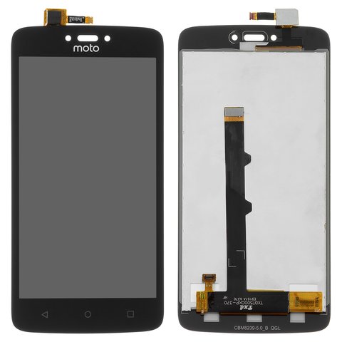LCD compatible with Motorola XT1750 Moto C, black, Copy 