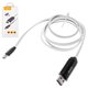 USB Cable Hoco U29, (USB type-A, USB type C, 100 cm, 2 A, white)
