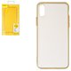 Case Baseus compatible with iPhone XS, (golden, transparent, silicone) #ARAPIPH58-B0V
