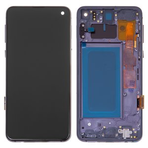 Pantalla LCD puede usarse con Samsung G970 Galaxy S10e, negro, con marco, original vidrio reemplazado 