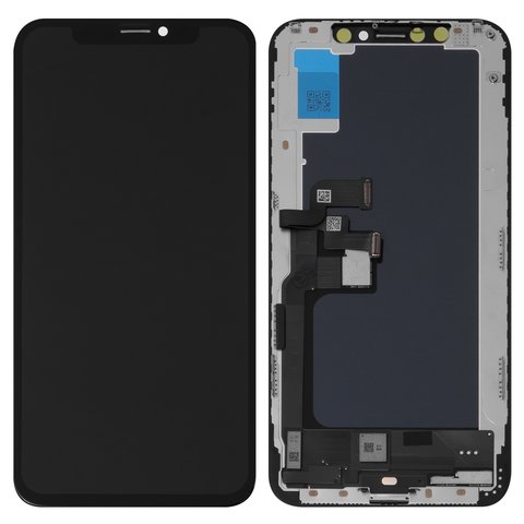 Pantalla LCD puede usarse con iPhone XS, negro, con marco, AAA, TFT , JK