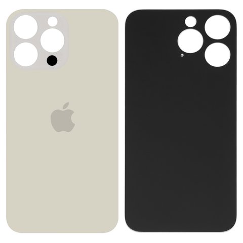Housing Back Cover compatible with iPhone 14 Pro Max, golden, no need to remove the camera glass, big hole 