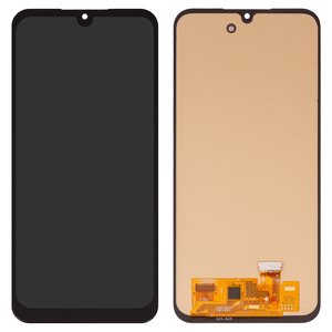 LCD compatible with Samsung A245 Galaxy A24, M346 Galaxy M34, black, without frame, High Copy, with wide edge, OLED  