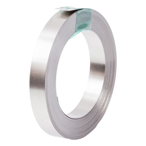 Nickel Tape for Battery Welding, 0.2 mm, 10 mm, 10 m, nickel plated steel 