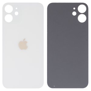 Housing Back Cover compatible with iPhone 12 mini, white, big hole 