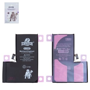 Battery Da Luxiang compatible with Apple iPhone 15 Pro Max, Li ion, 3.869 V, 4980 mAh, High Capacity, original IC 