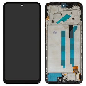 LCD compatible with Xiaomi Redmi Note 12 Pro 4G, black, with frame, High Copy, OLED  