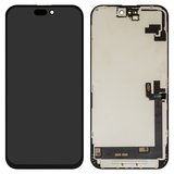 LCD compatible with iPhone 16 Plus, (black, with frame, AAA, (TFT), ZY, LTPS HD+)
