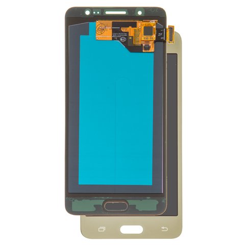 LCD compatible with Samsung J510 Galaxy J5 2016 , golden, without frame, High Copy, with wide edge, OLED  
