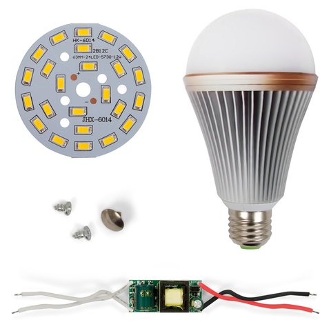 LED Light Bulb DIY Kit SQ Q24 12 W warm white, E27 , Dimmable