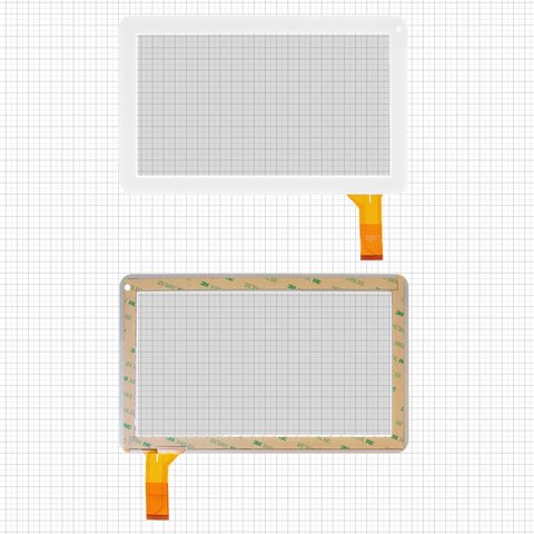 Touchscreen compatible with China Tablet PC 10,1"; Nomi A10100, white, 257 mm, 40 pin, 159 mm, capacitive, 10,1"  #MGLCTP 157 DLW CTP 0371 FE DH 1010A1 FPC042 FPC CY101050 00 CZY66490A01 FPC