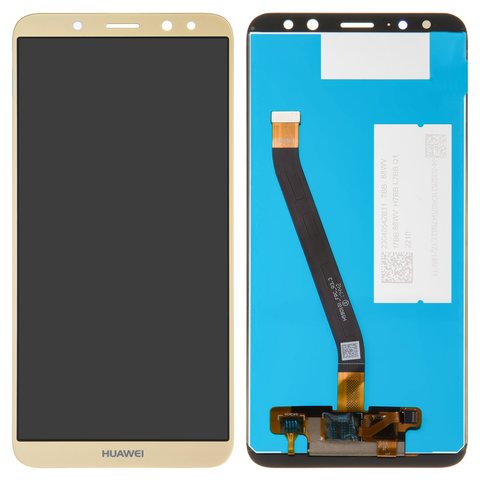 LCD compatible with Huawei Mate 10 Lite, golden, without frame, Original PRC , RNE L01 RNE L21 