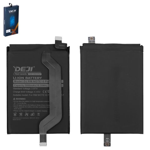 Battery Deji BM57 compatible with Xiaomi Redmi Note 10 Pro 5G China , Li ion, 3.87 V, 5000 mAh