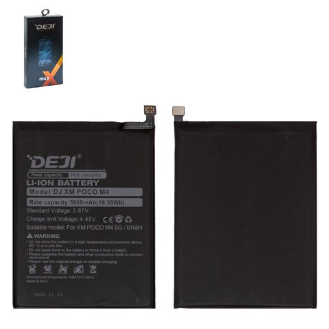 Battery Deji BN5H compatible with Xiaomi Poco M4 5G, Li ion, 3.87 V, 5000 mAh
