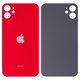 Housing Back Cover compatible with iPhone 11, (red, no need to remove the camera glass, Original (PRC), big hole)