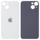 Задняя панель корпуса для iPhone 13, белая, не нужно снимать стекло камеры, Original (PRC), big hole
