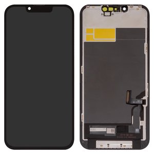 LCD compatible with iPhone 13, black, with frame, AAA, TFT , ZY, LTPS FHD 