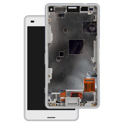 Pantalla LCD puede usarse con Sony D5803 Xperia Z3 Compact Mini, D5833 Xperia Z3 Compact Mini, blanco, Original PRC 