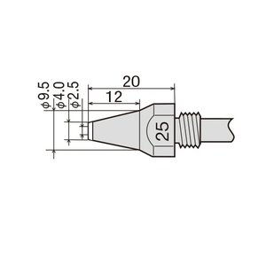 Punta de recambio para pistola desoldadora GOOT TP 100N 25