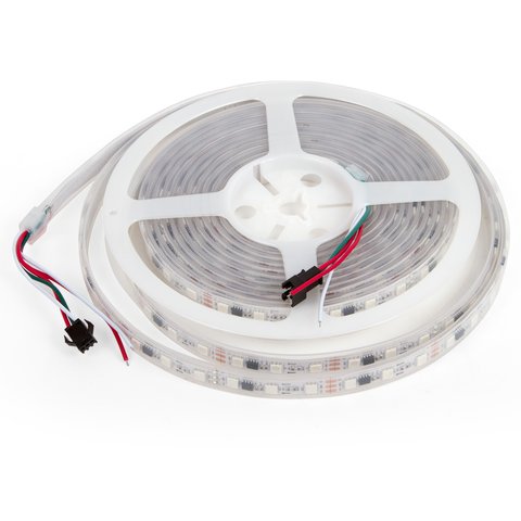 Tira de luces LED  SMD5050, WS2811 blanca, con controles, IP67, 12 V, 60 diodos LED m, 5 m 