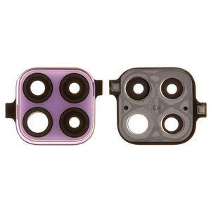 Vidrio de cámara puede usarse con Huawei P40 Lite, rosado, con marcos