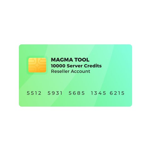 10000 créditos del servidor Magma Tool para cuenta de distribuidor